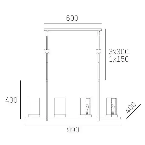 LAMPA WISZĄCA Miami prostokątna, srebrne wykończenie, ekskluzywna, wymiary LAMPA WISZĄCA Miami prostokątna, srebrne wykończenie, ekskluzywna, wymiary