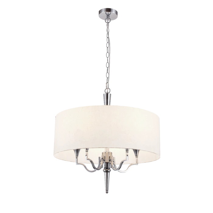 LAMPA WISZĄCA Washington okrągła, niklowane wykończenie, biały abażur, styl klasyczny, ekskluzywna LAMPA WISZĄCA Washington okrągła, niklowane wykończenie, biały abażur, styl klasyczny, ekskluzywna