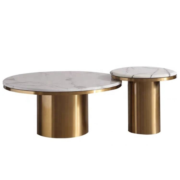ŁAWA KAWOWA podwójna, konglomerat marmurowy, złota podstawa, okrągła, wyjątkowa ŁAWA KAWOWA podwójna, konglomerat marmurowy, złota podstawa, okrągła, wyjątkowa