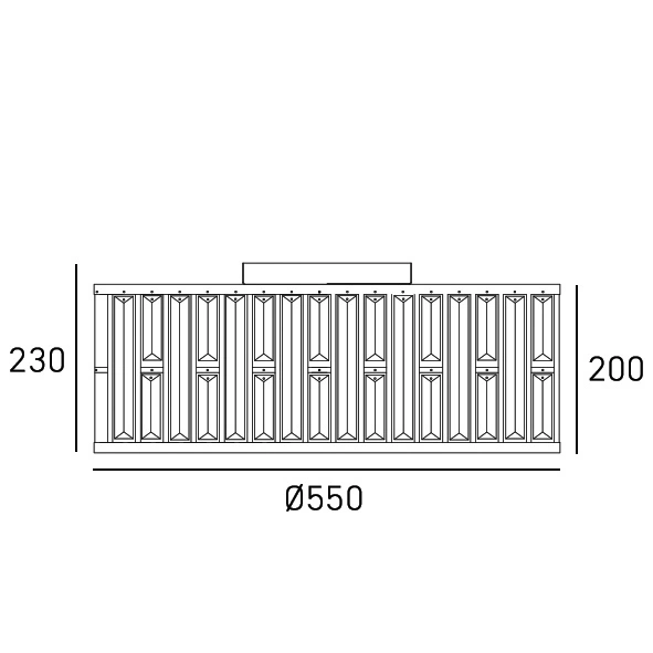 PLAFON Kyiv szampańska rama, kryształowy, glamour, wymiary PLAFON Kyiv szampańska rama, kryształowy, glamour, wymiary