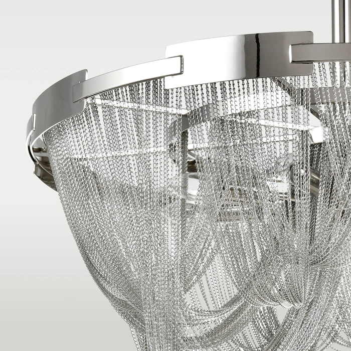 PLAFON Roma metalowy, srebrne wykończenie, elegancki wygląd, glamour PLAFON Roma metalowy, srebrne wykończenie, elegancki wygląd, glamour