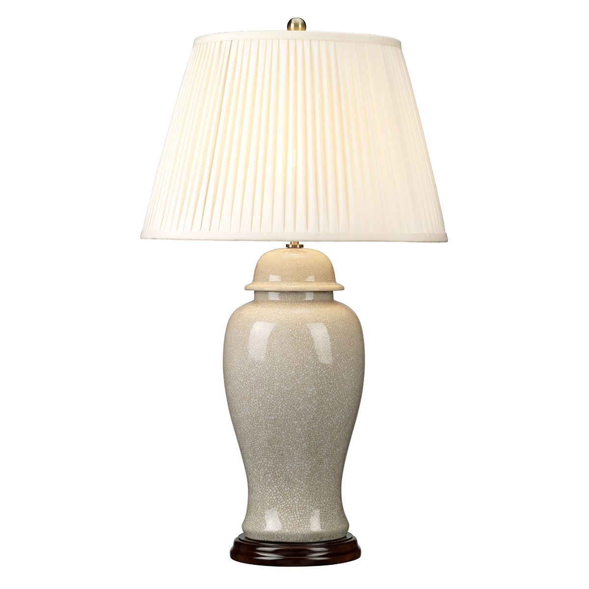 LAMPA STOŁOWA Ivory Crackle duża, porcelanowa, kremowy abażur, klasyczny styl LAMPA STOŁOWA Ivory Crackle duża, porcelanowa, kremowy abażur, klasyczny styl