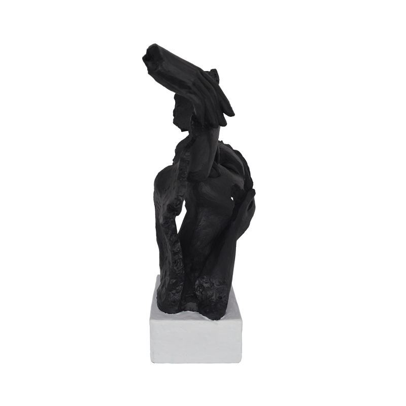 figurka-dekoracyjna-rzezba-czarna-biala-podstawa-romantyczna-od-boku