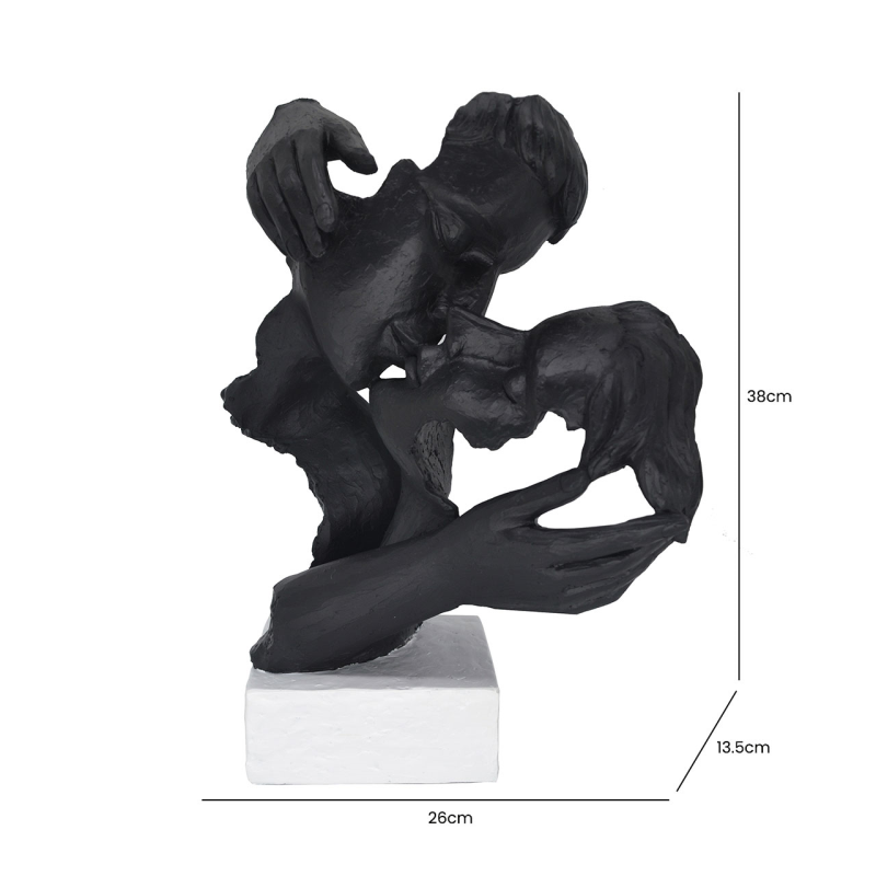 figurka-dekoracyjna-rzezba-czarna-biala-podstawa-romantyczna-wymiary