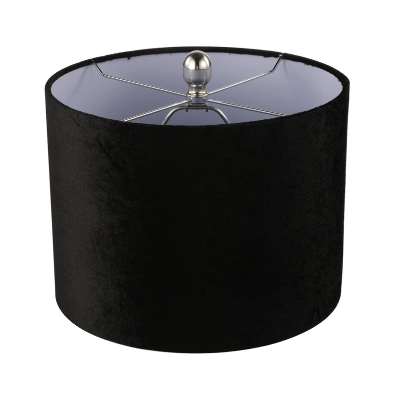 lampa-stolowa-oryginalna-szklana-podstawa-czarny-abazur-srebrne-elementy-2