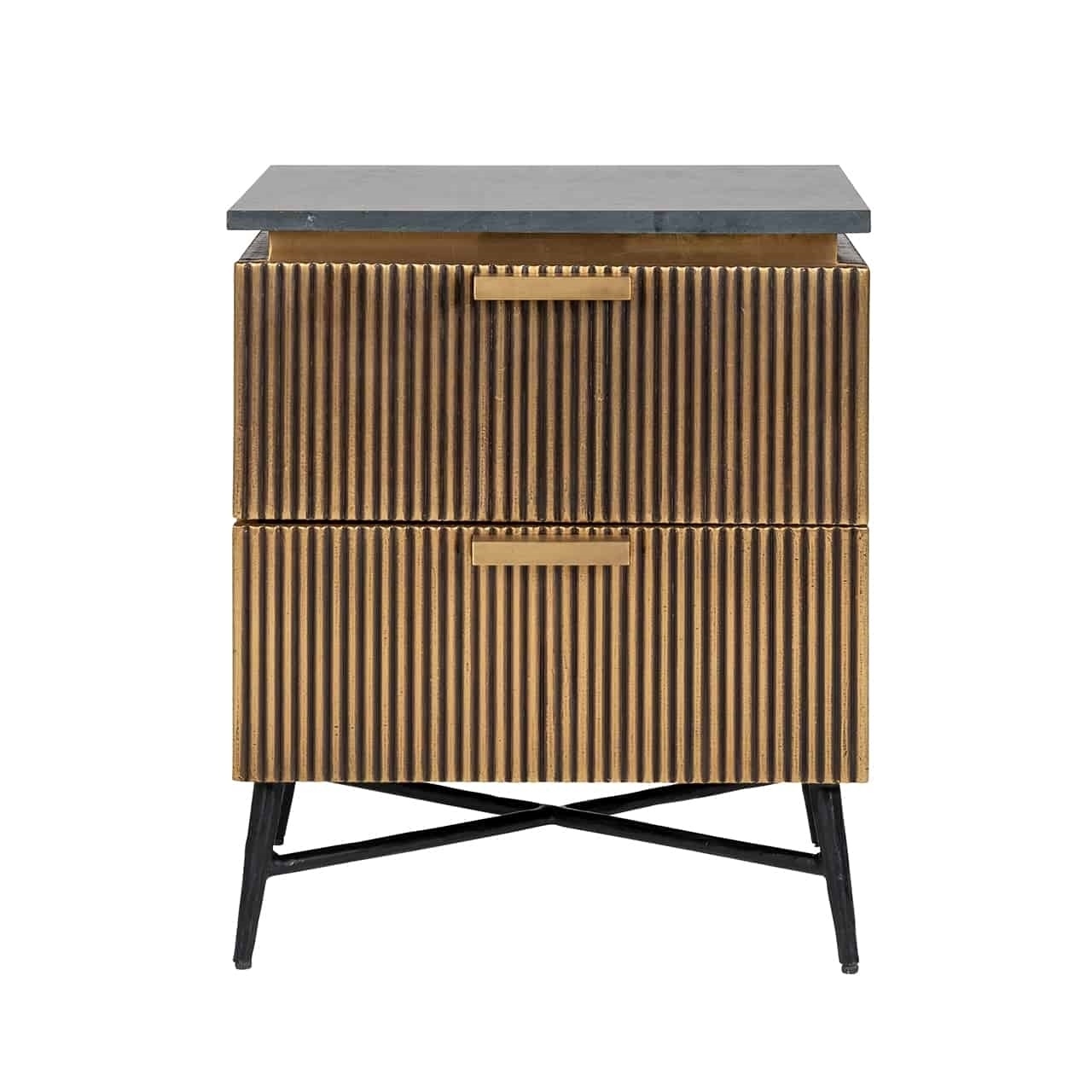 szafka-nocna-ironville-zlota-czarna-nowoczesna-przod