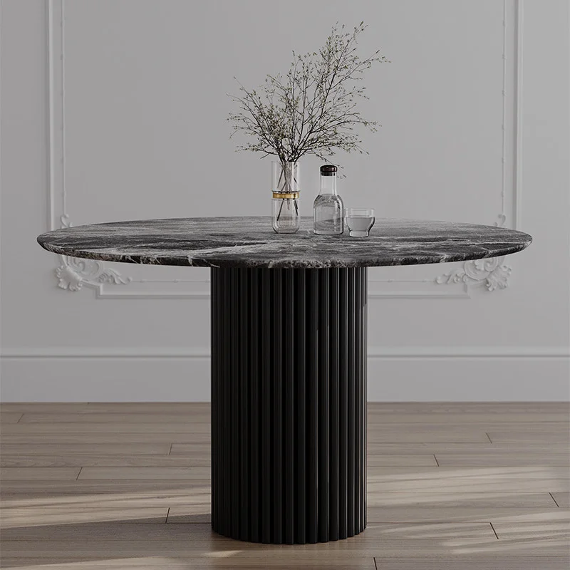 STOL-jadalniany-okragly-czarny-marmurowy-blat-ryflowana-podstawa-piekny-wyjatkowy