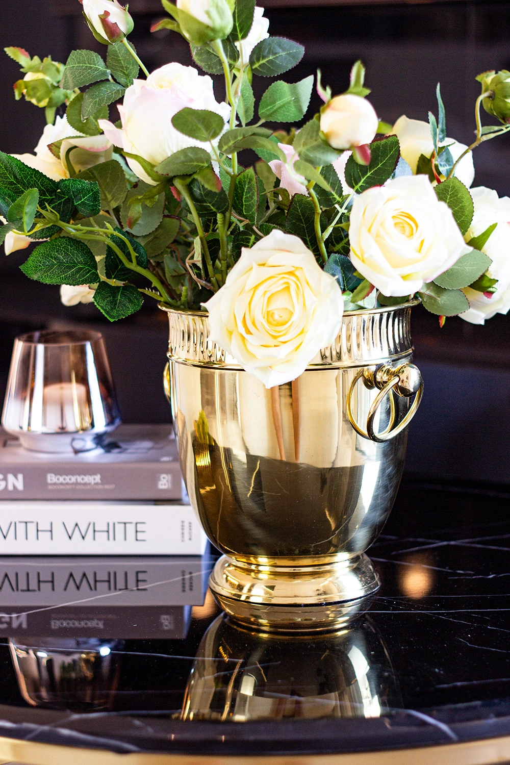 COOLER złoty z uchwytami, piękne zdobienie, styl glamour, piękny COOLER złoty z uchwytami, piękne zdobienie, styl glamour, piękny