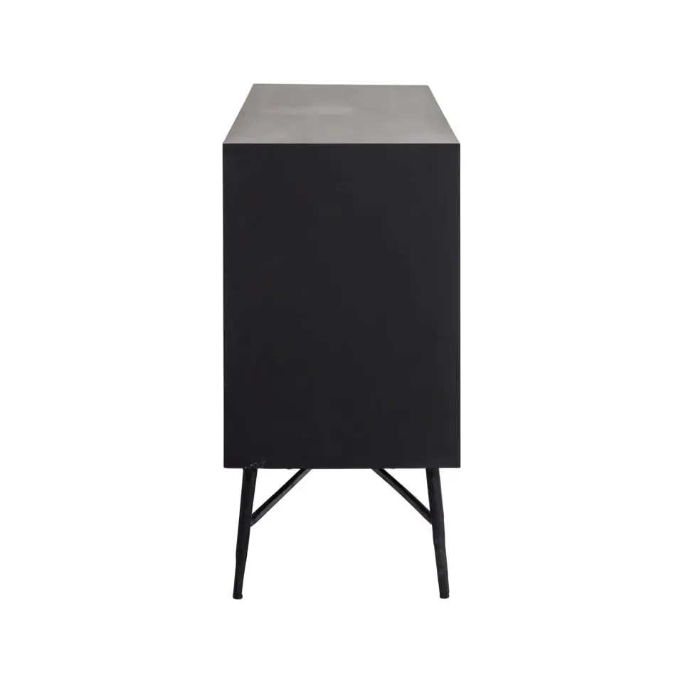 KOMODA na czarnych metalowych nogach, złoty geometryczny front, styl glamour, piękna KOMODA na czarnych metalowych nogach, złoty geometryczny front, styl glamour, piękna