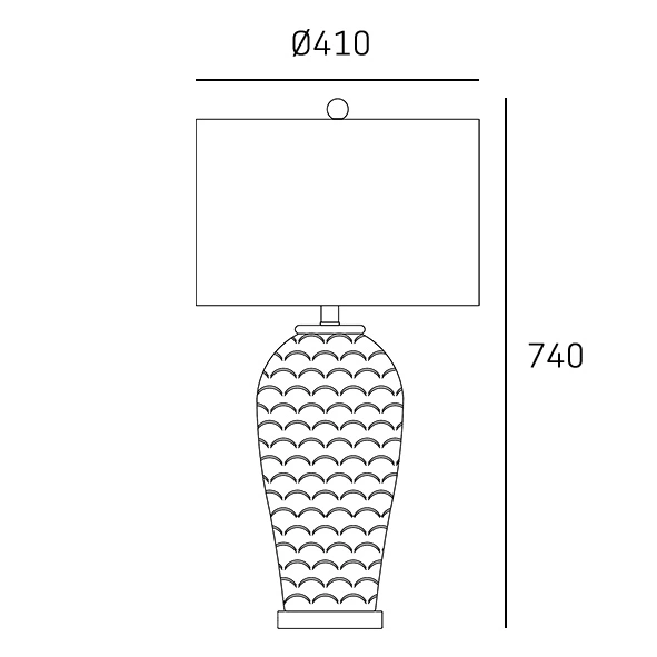 LAMPA STOŁOWA Murcia błyszcząca, biała podstawa z ceramiki, metalowe detale, wymiary LAMPA STOŁOWA Murcia błyszcząca, biała podstawa z ceramiki, metalowe detale, wymiary