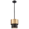 LAMPA WISZĄCA Coburg okrągła, czarno-mosiężna, modern classic S