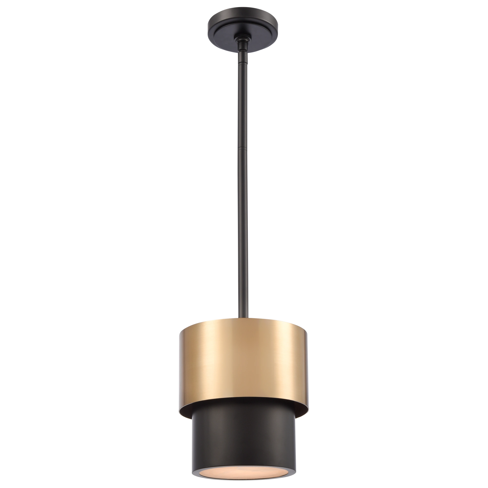 LAMPA WISZĄCA Coburg okrągła, czarno-mosiężna, modern classic S