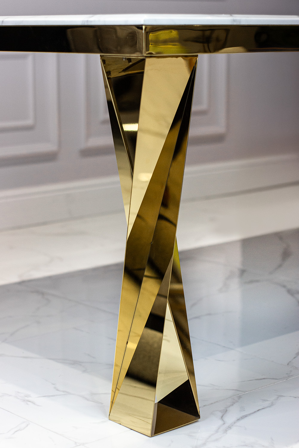 STÓŁ JADALNIANY prostokątny, biały, marmurowy blat, złote nogi, glamour, wyjątkowy STÓŁ JADALNIANY prostokątny, biały, marmurowy blat, złote nogi, glamour, wyjątkowy