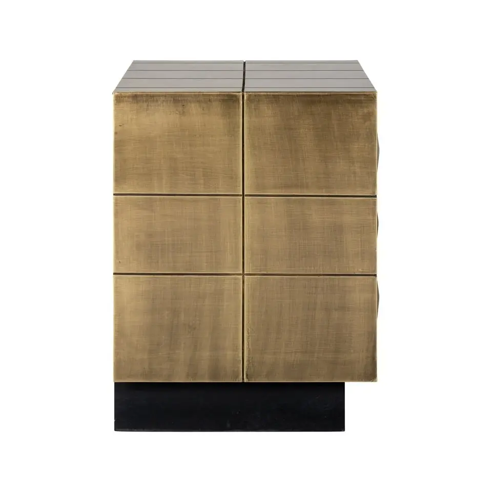 SZAFKA NOCNA prostokątna, czarno-złota, 3 szuflady, dekoracyjny front, glamour, wyjątkowa SZAFKA NOCNA prostokątna, czarno-złota, 3 szuflady, dekoracyjny front, glamour, wyjątkowa