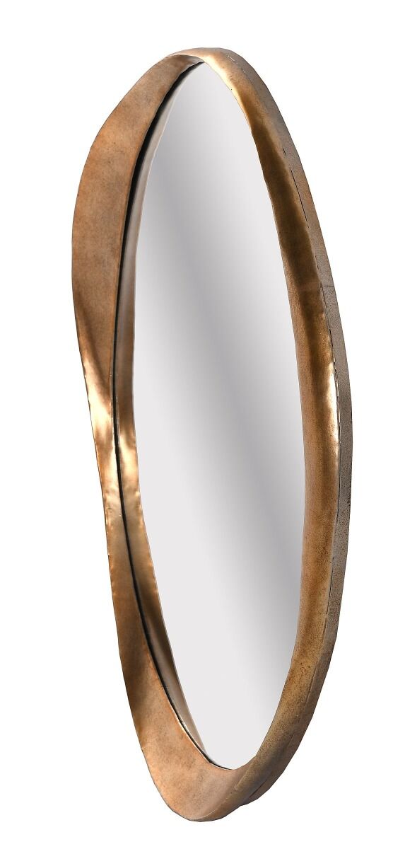 LUSTRO ŚCIENNE owalne, złota rama o nieregularnym kształcie, designerski styl, ekskluzywne LUSTRO ŚCIENNE owalne, złota rama o nieregularnym kształcie, designerski styl, ekskluzywne