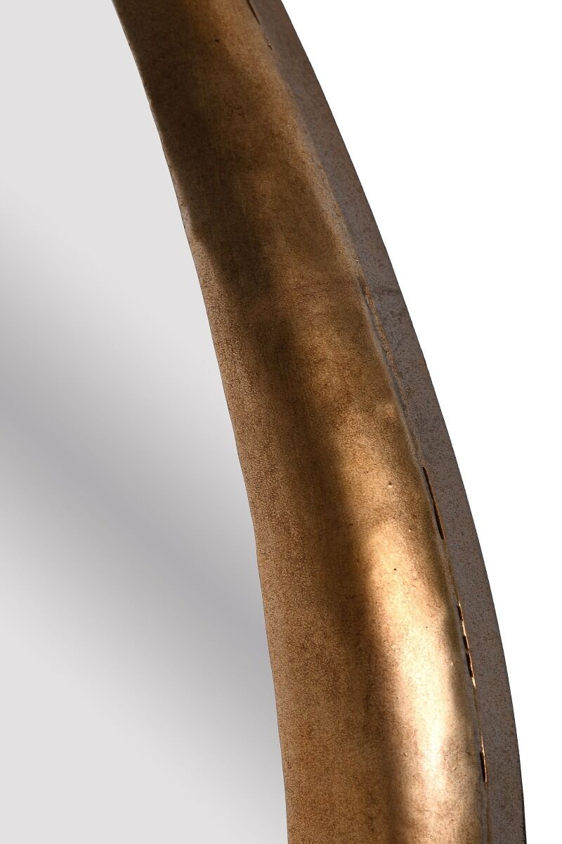 LUSTRO ŚCIENNE owalne, złota rama o nieregularnym kształcie, designerski styl, wyrafinowane LUSTRO ŚCIENNE owalne, złota rama o nieregularnym kształcie, designerski styl, wyrafinowane