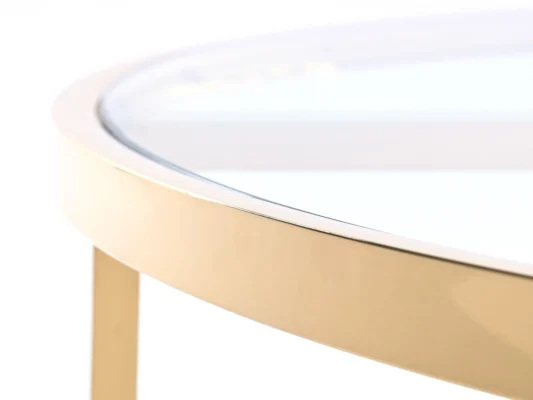 STOLIK KAWOWY na złotym stelażu, wysoki połysk, szklany transparentny blat, nowojorski glamour-1 STOLIK KAWOWY na złotym stelażu, wysoki połysk, szklany transparentny blat, nowojorski glamour-1