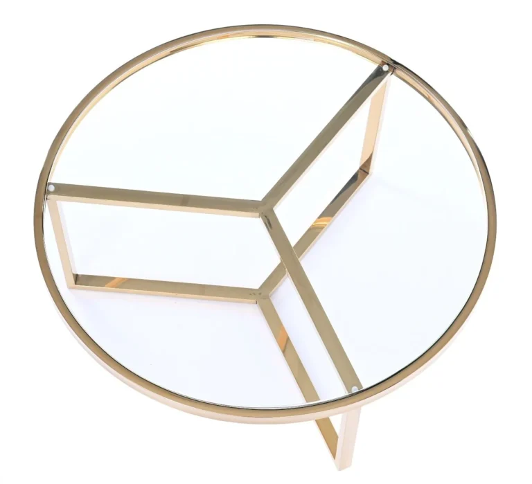 STOLIK KAWOWY na złotym stelażu, wysoki połysk, szklany transparentny blat, nowojorski glamour, do salonu STOLIK KAWOWY na złotym stelażu, wysoki połysk, szklany transparentny blat, nowojorski glamour, do salonu