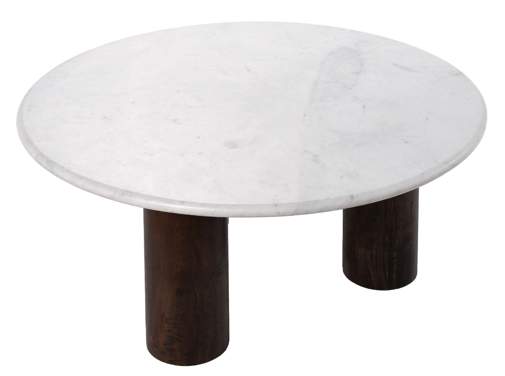 STOLIK KAWOWY okrągły, biały blat z naturalnego marmuru, podstawa z drewna mango, designerski, do salonu STOLIK KAWOWY okrągły, biały blat z naturalnego marmuru, podstawa z drewna mango, designerski, do salonu