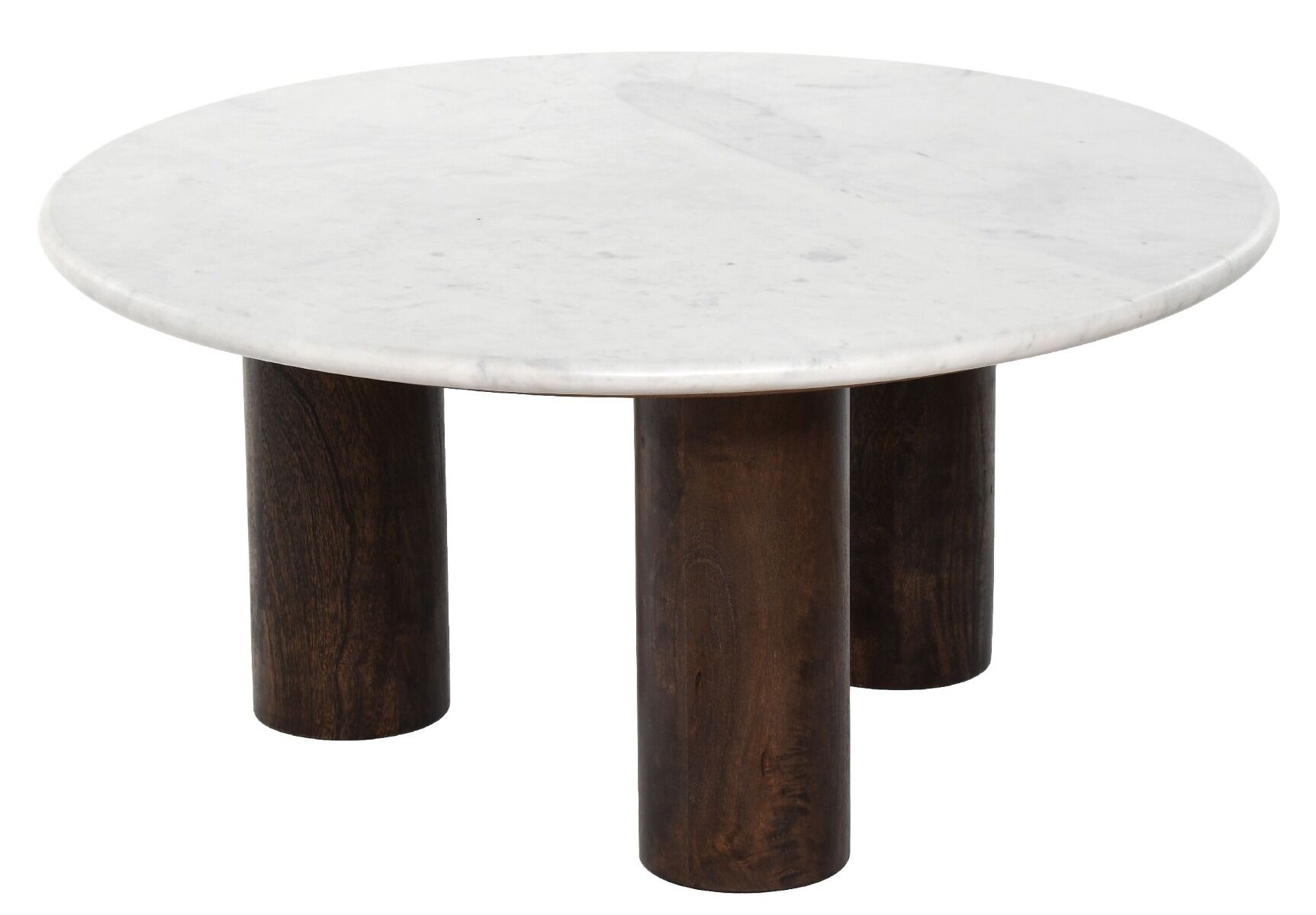 STOLIK KAWOWY okrągły, biały blat z naturalnego marmuru, podstawa z drewna mango, designerski STOLIK KAWOWY okrągły, biały blat z naturalnego marmuru, podstawa z drewna mango, designerski