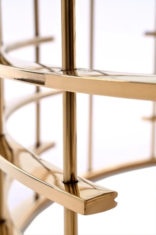 STOLIK KAWOWY okrągły, złote designerska podstawa, transparentny szklany blat, nowoczesny-2 STOLIK KAWOWY okrągły, złote designerska podstawa, transparentny szklany blat, nowoczesny-2