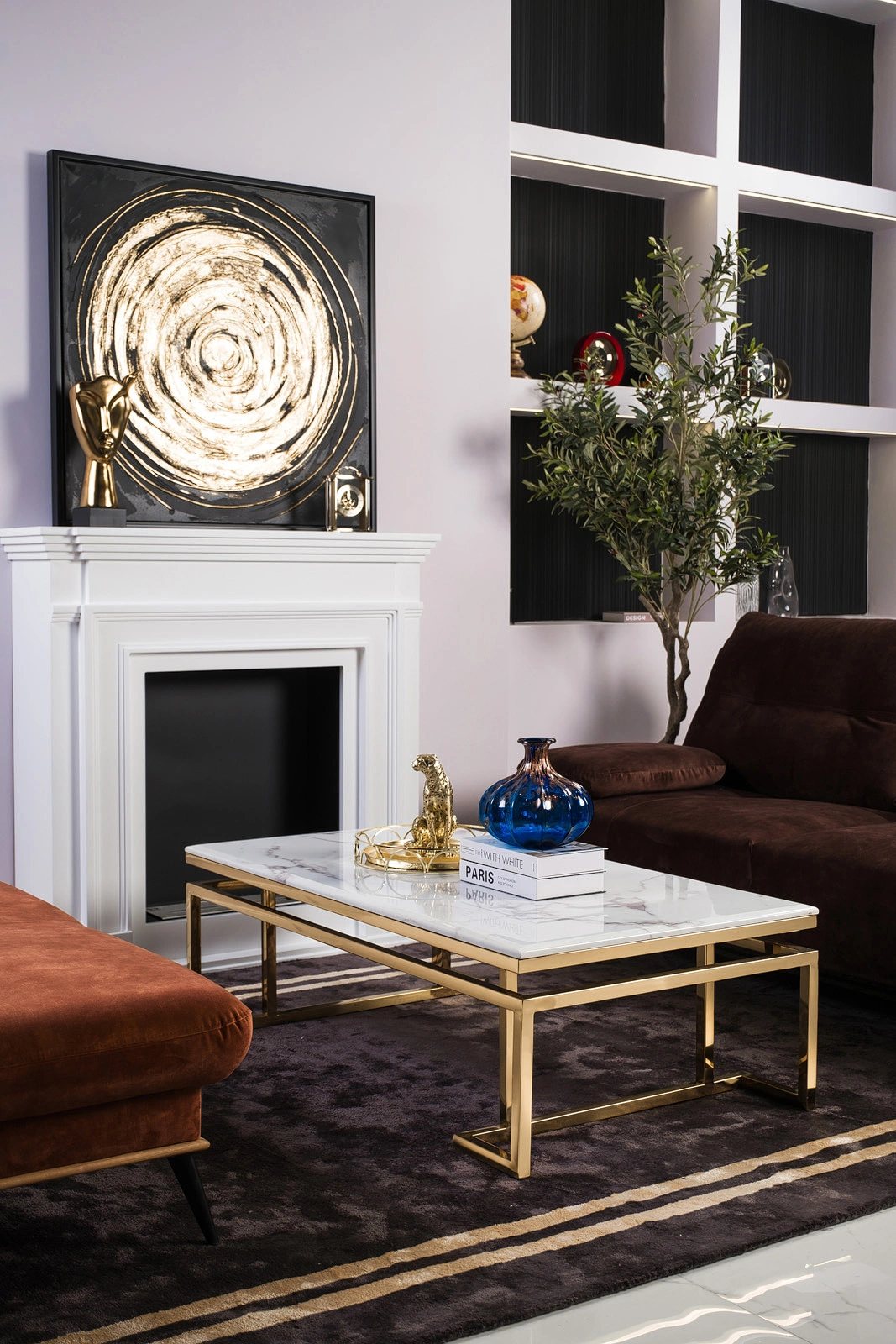 STOLIK-KAWOWY-CASTILLO-prostokatny-na-zlotym-blyszczacym-stelazu-bialy-blat-imitujacy-marmur-nowoczesny-styl