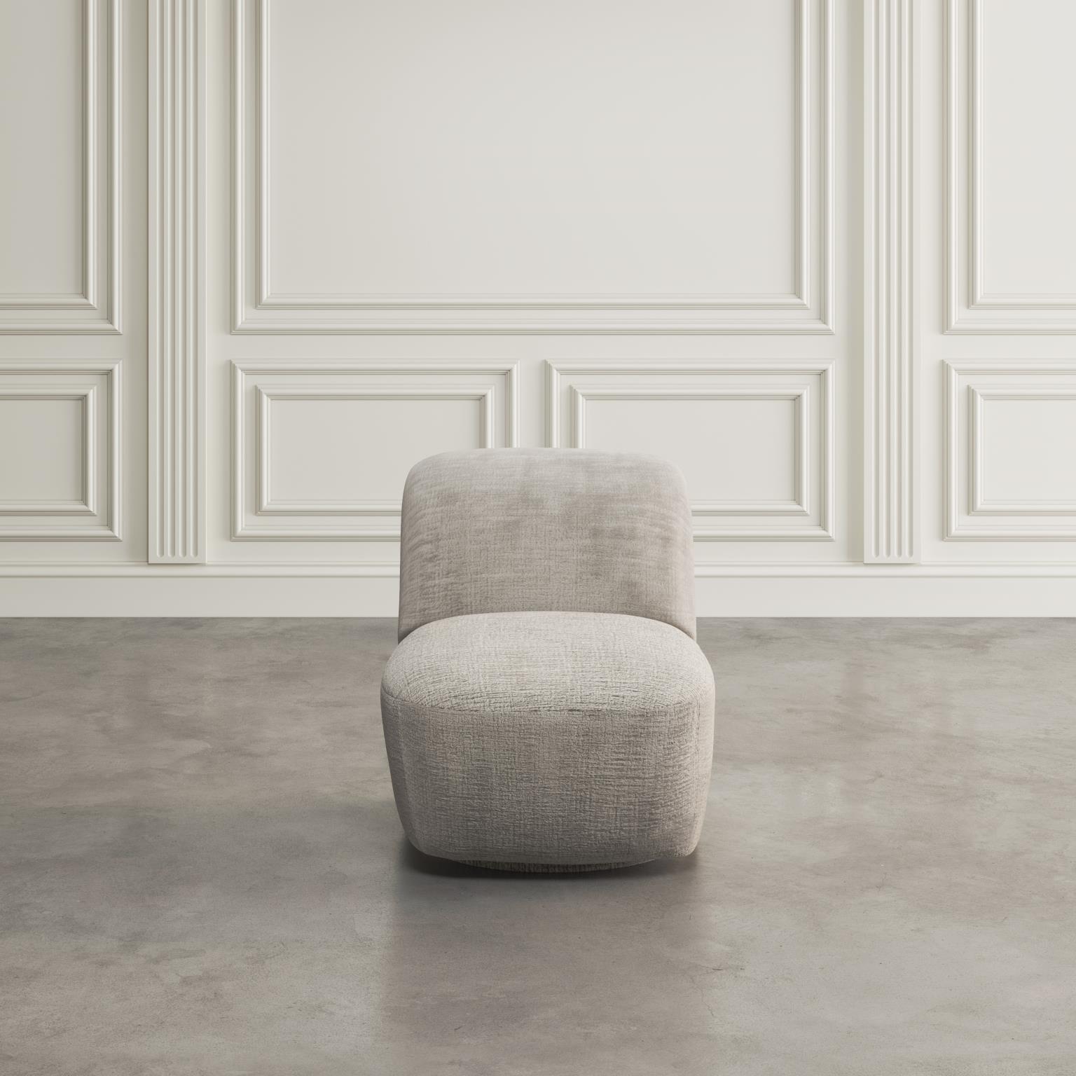 FOTEL OBROTOWY tapicerowany, szaro-beżowy, wysoka jakość, nowoczesny styl, wygodny