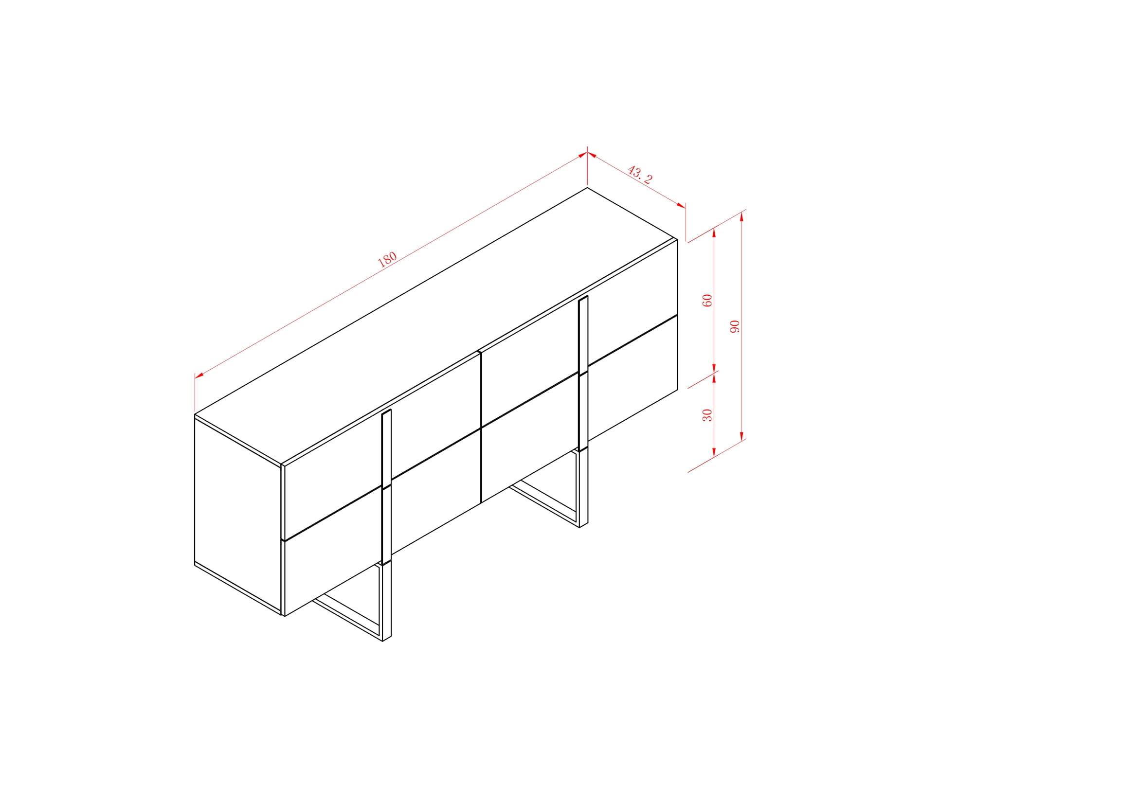 KOMODA Hudson, czarna, uchwyty w kolorze różowego złota, nowoczesna, piękna
