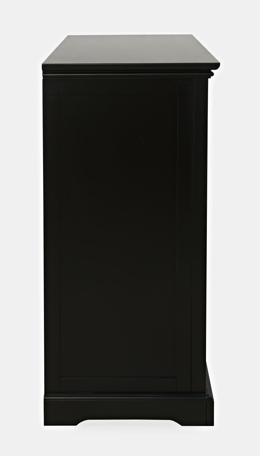 KOMODA czarna, z przeszklonymi drzwiami, ozdobnymi łukami, stylowa, funkcjonalna KOMODA czarna, z przeszklonymi drzwiami, ozdobnymi łukami, stylowa, funkcjonalna