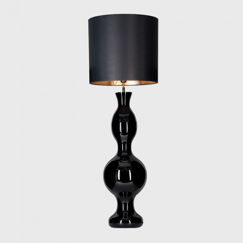 Lampa podłogowa 4concepts Andalusia czarna, abażur czarno-złoty, nowoczesny styl Lampa podłogowa 4concepts Andalusia czarna, abażur czarno-złoty, nowoczesny styl