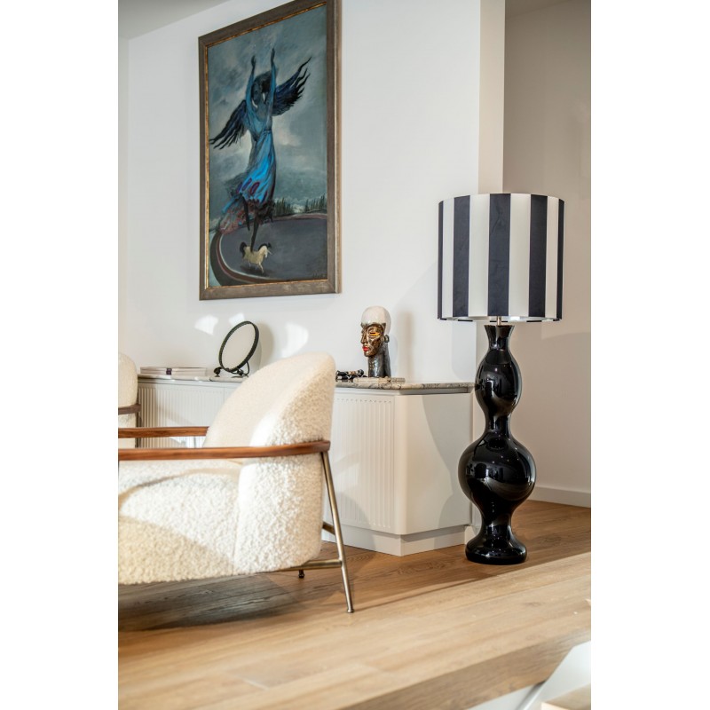 Lampa podłogowa 4concepts Andalusia czarna, abażur czarno-złoty, nowoczesny styl,elegancka Lampa podłogowa 4concepts Andalusia czarna, abażur czarno-złoty, nowoczesny styl,elegancka