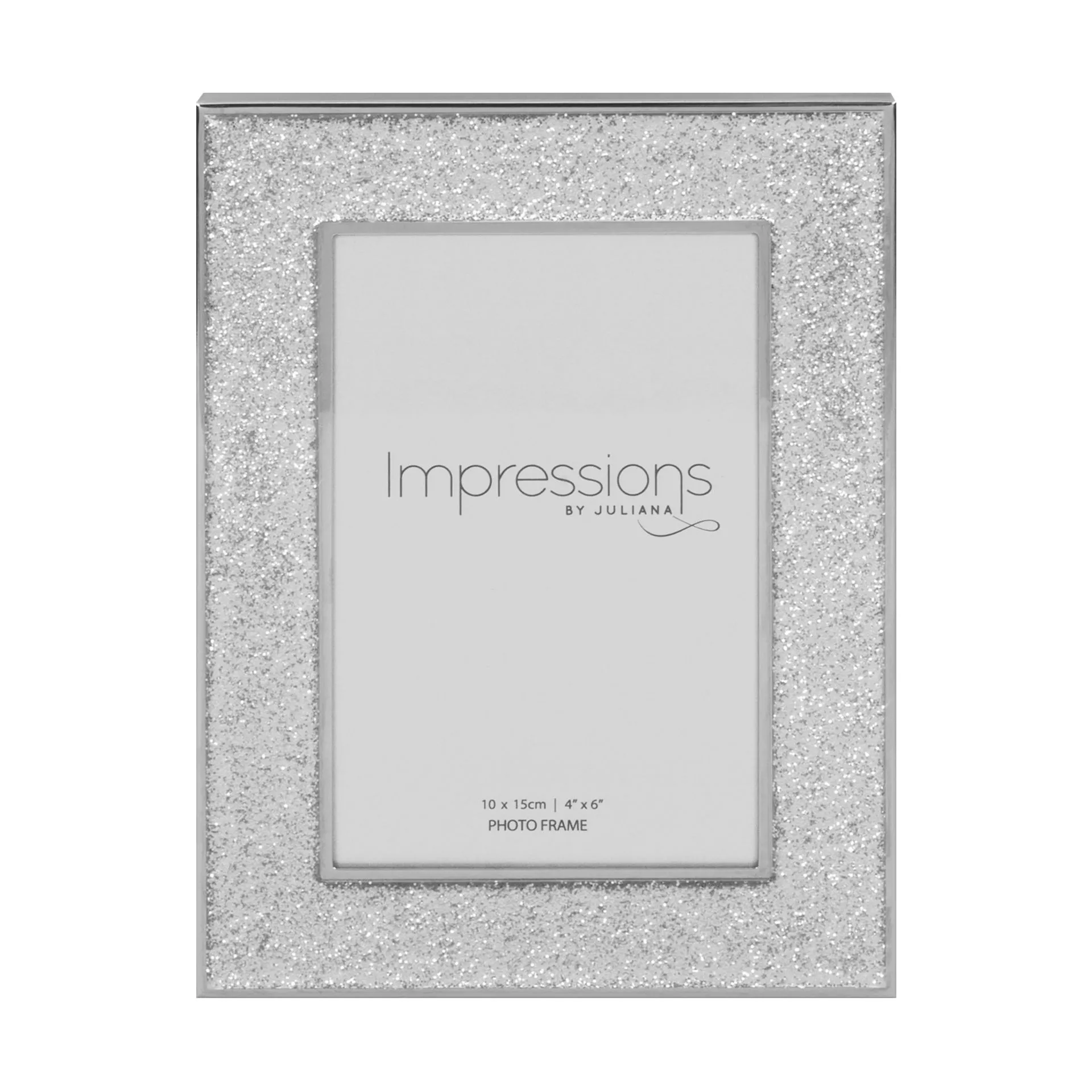 RAMKA NA ZDJĘCIE srebrna, brokatowa rama, nowoczesny styl glamour 4x6 RAMKA NA ZDJĘCIE srebrna, brokatowa rama, nowoczesny styl glamour 4x6