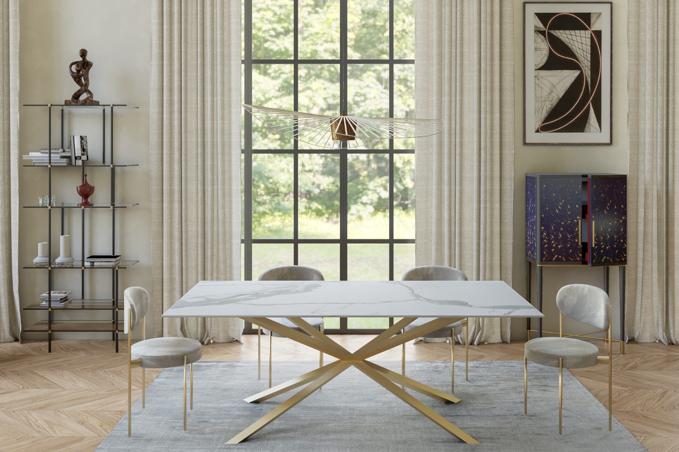 STÓŁ JADALNIANY Connect z blatem ze spieku kwarcowego i stalową podstawą, warianty do wyboru, nowoczesny styl, ręczne wykonanie, piękny STÓŁ JADALNIANY Connect z blatem ze spieku kwarcowego i stalową podstawą, warianty do wyboru, nowoczesny styl, ręczne wykonanie, piękny