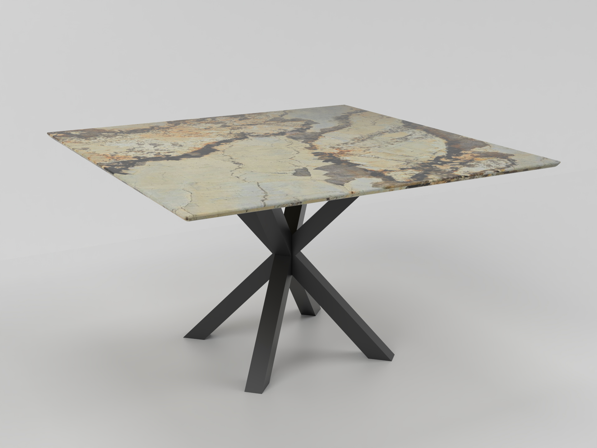 STÓŁ JADALNIANY Luca Natural z okrągłym lub kwadratowym blatem z kwarcytu i stalową podstawą, nowoczesny styl, ręczne wykonanie, najwyższa jakość STÓŁ JADALNIANY Luca Natural z okrągłym lub kwadratowym blatem z kwarcytu i stalową podstawą, nowoczesny styl, ręczne wykonanie, najwyższa jakość