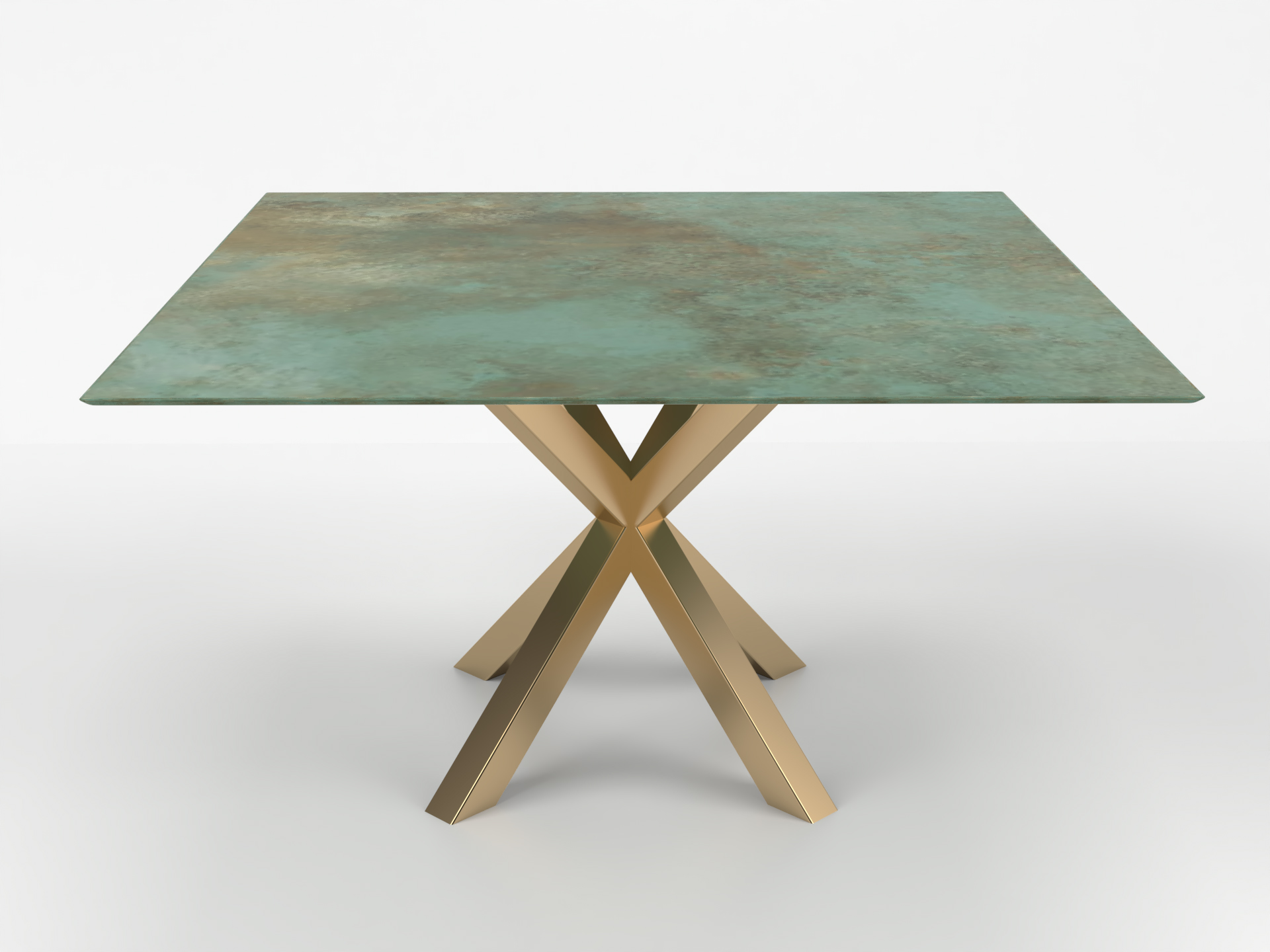 STÓŁ JADALNIANY Luca z okrągłm lub kwadratowym blatem ze spieku kwarcowego i stalową podstawą, nowoczesny styl, ręczne wykonanie, wyjątkowy STÓŁ JADALNIANY Luca z okrągłm lub kwadratowym blatem ze spieku kwarcowego i stalową podstawą, nowoczesny styl, ręczne wykonanie, wyjątkowy