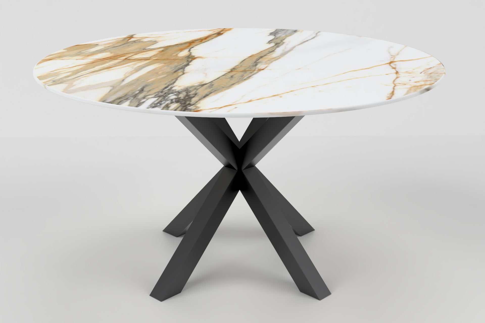 STÓŁ JADALNIANY Luca z okrągłm lub kwadratowym blatem ze spieku kwarcowego i stalową podstawą, nowoczesny styl, ręczne wykonanie, wyrafinowany STÓŁ JADALNIANY Luca z okrągłm lub kwadratowym blatem ze spieku kwarcowego i stalową podstawą, nowoczesny styl, ręczne wykonanie, wyrafinowany