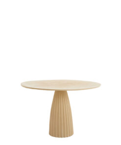 STÓŁ JADALNIANY, okrągły,wyrafinowany, elegancki, ryflowana podstawa, nowoczesny design