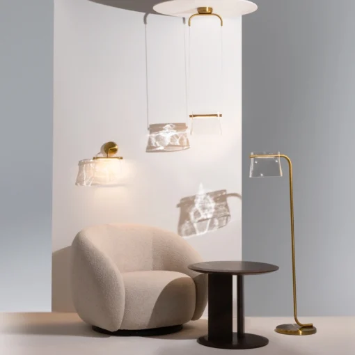 LAMPA WISZĄCA, designerska oprawa, przezroczysty szklany klosz, elegancka i ponadczasowa