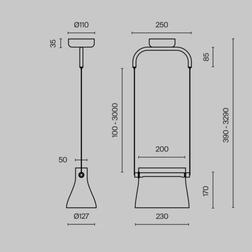 LAMPA WISZĄCA, designerska oprawa, przezroczysty szklany klosz, elegancka i ponadczasowa