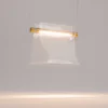 LAMPA WISZĄCA, designerska oprawa, przezroczysty szklany klosz, elegancka i ponadczasowa