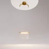 LAMPA WISZĄCA, designerska oprawa, przezroczysty szklany klosz, elegancka i ponadczasowa