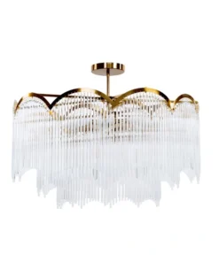 LAMPA WISZĄCA, designerski żyrandol, złote wykończenie, elegancka dekoracja