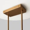 LAMPA WISZĄCA, elegancka, złota konstrukcja, szklane koła z ozdobnymi żłobieniami