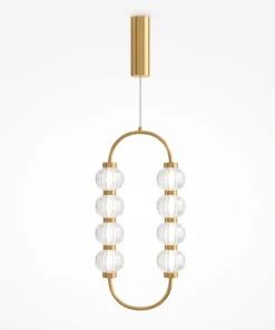 LAMPA WISZĄCA, złota oprawa, szklane kule, nowoczesny design, regulowana wysokość