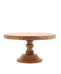 PATERA OKRĄGŁA NA STOJAKU, drewno, elegancka dekoracja stołu, minimalistyczna i stylowa