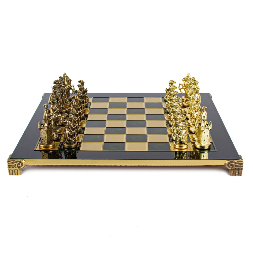 ZESTAW SZACHÓW METALOWYCH, dekoracyjny i użytkowy, precyzyjne wykonanie, klasyczny styl 1