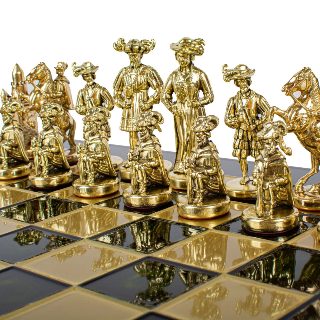ZESTAW SZACHÓW METALOWYCH, dekoracyjny i użytkowy, precyzyjne wykonanie, klasyczny styl 3