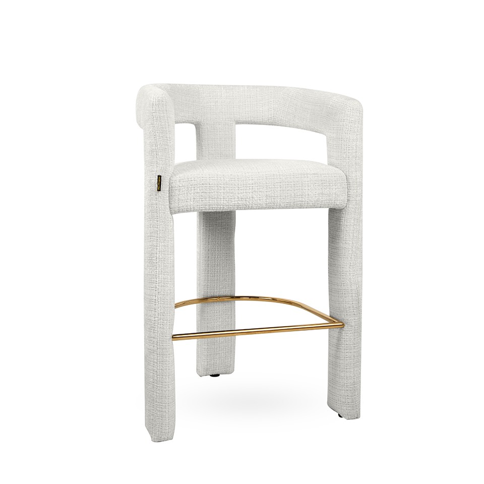 KRZESŁO BAROWE, białe, eleganckie, ponadczasowe, komfortowe, klasyczne 1