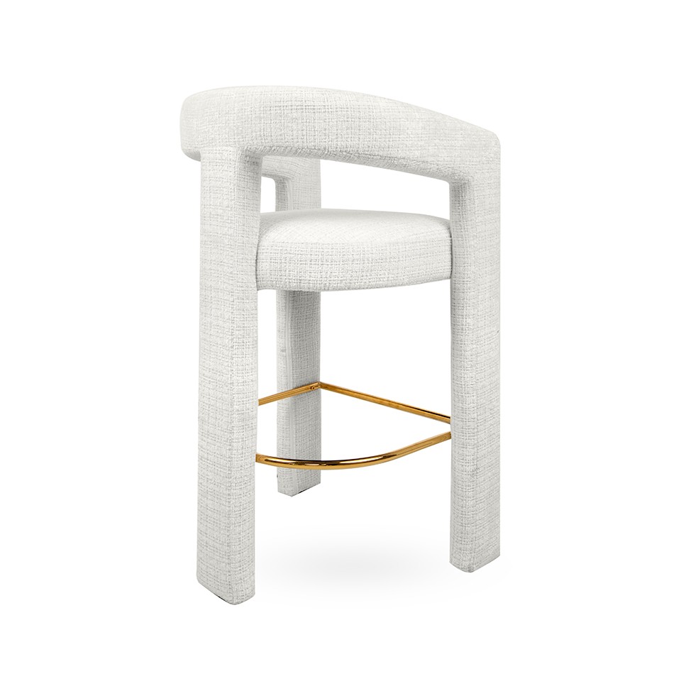 KRZESŁO BAROWE, białe, eleganckie, ponadczasowe, komfortowe, klasyczne 5