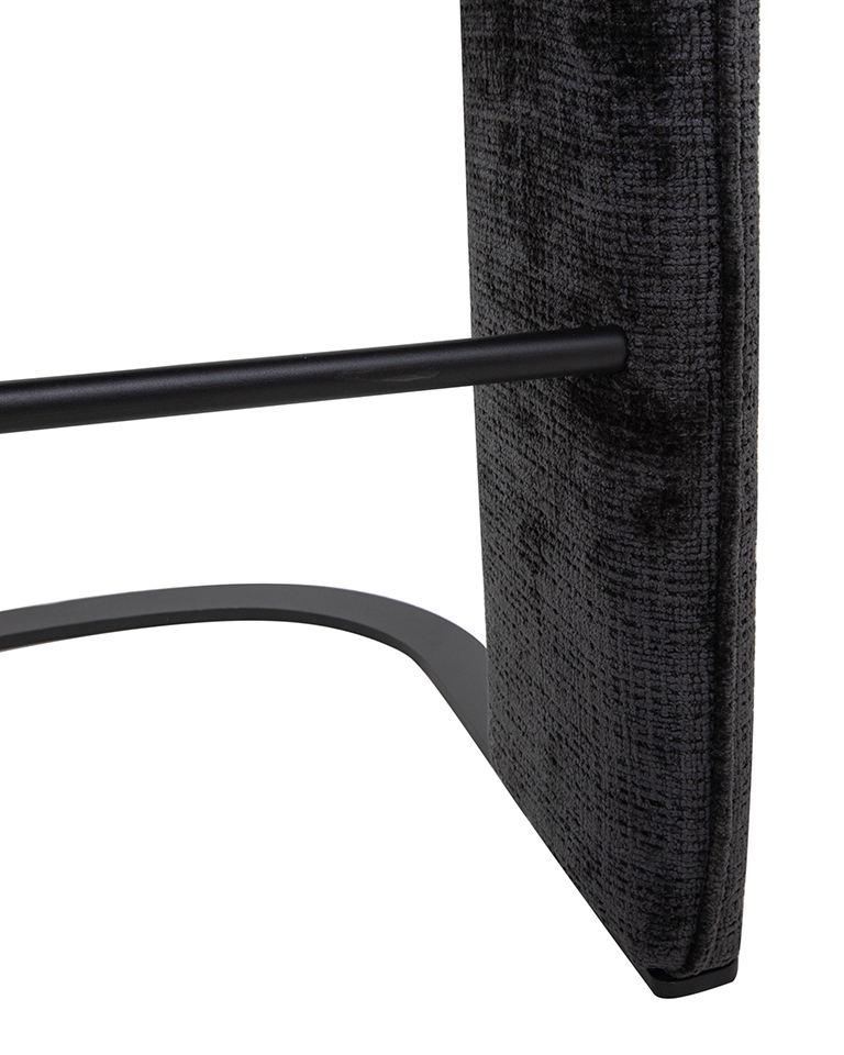 KRZESŁO BAROWE, czarna tapicerka, nowoczesny styl, komfortowe oparcie 2